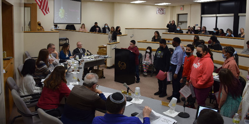 The West Hempstead School District’s Superintendent’s Student Advisory Council made a presentation to board members during the district’s board of education meeting on March 8.
