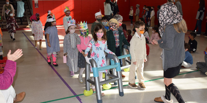 students dressed at centenarians