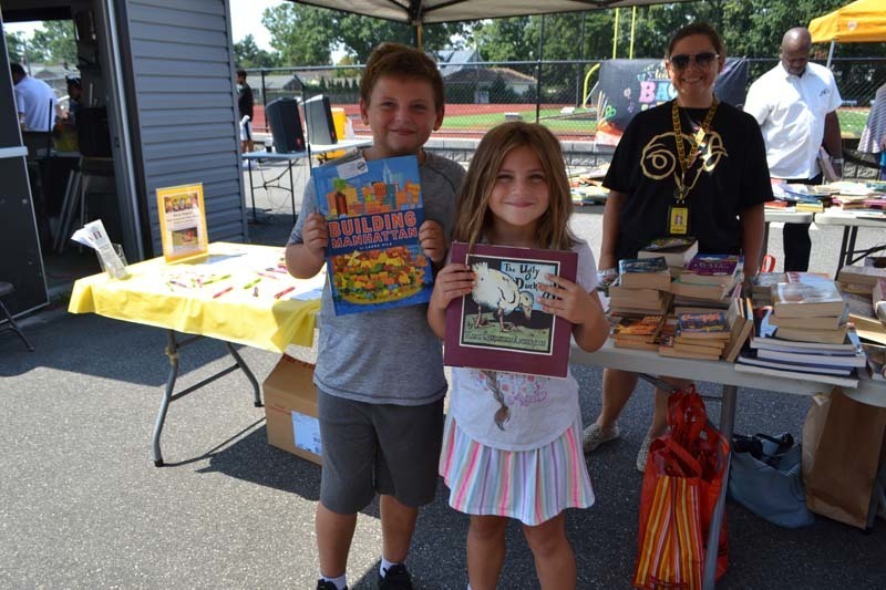 As part of West Hempstead’s Community Welcome event on Aug. 27, students participated in a book exchange.