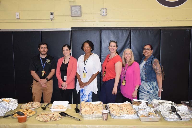 Staff at International luncheon