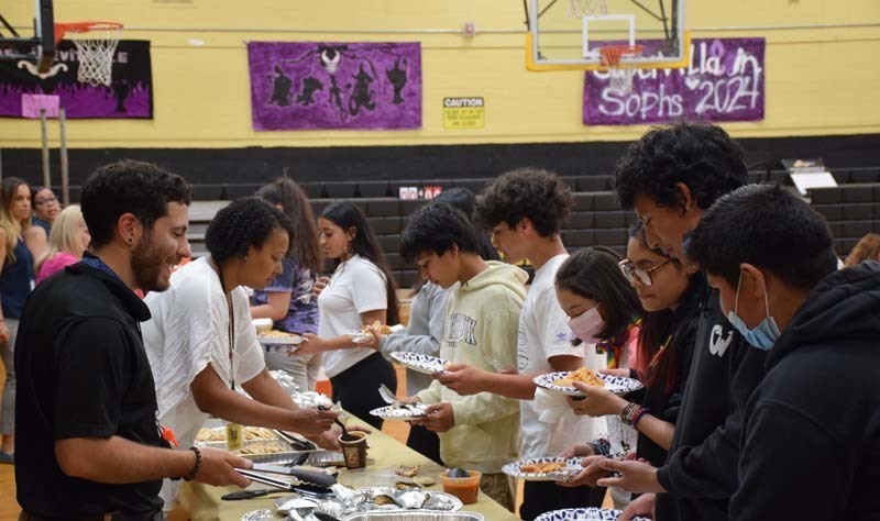 Staff and Students at International luncheon