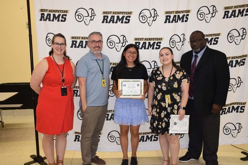 Honoree with staff