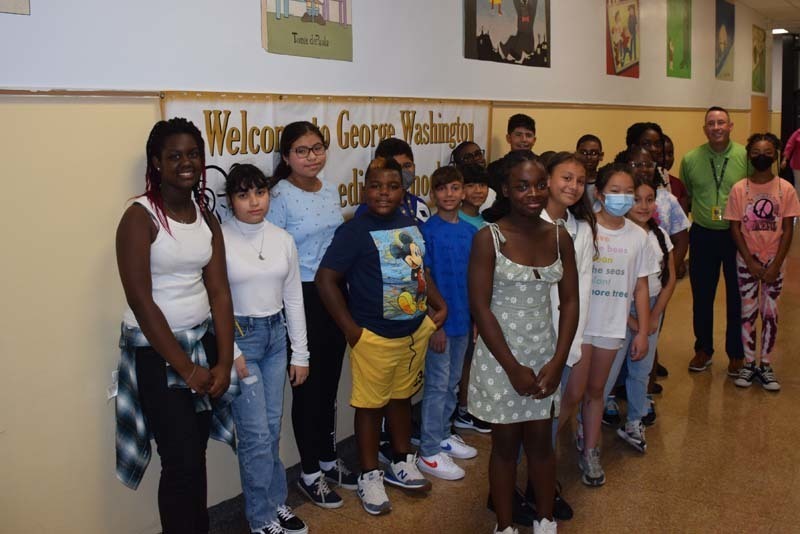 Students and Staff on First Day of School