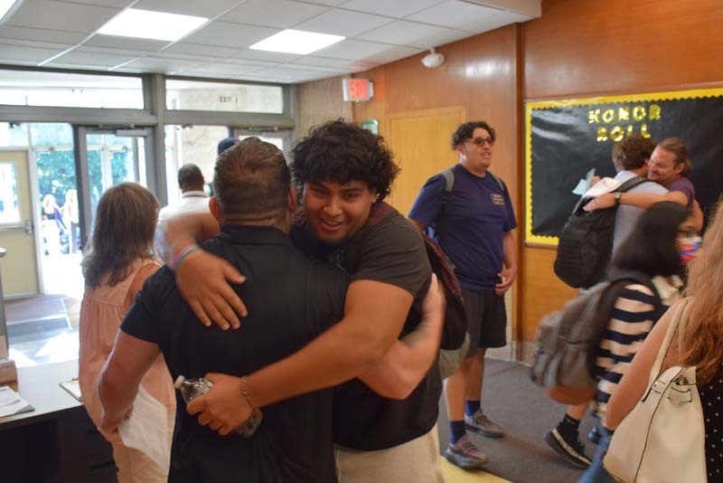 Students and Staff on First Day of School