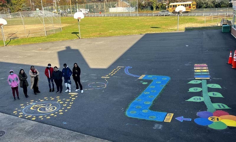 West Hempstead schools team up to create an outdoor sensory path