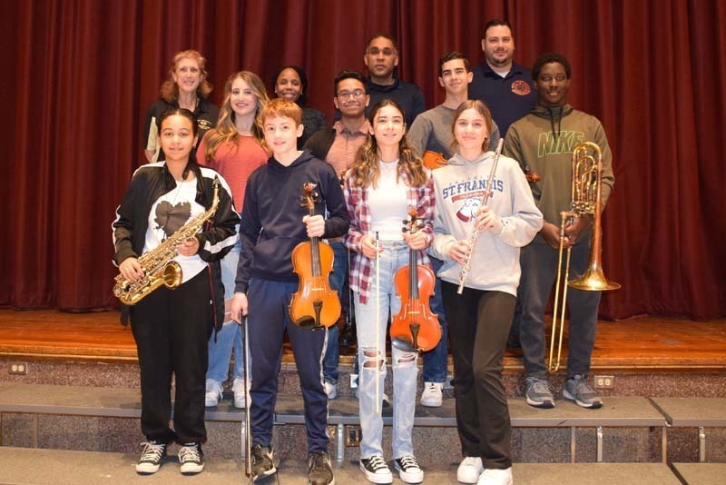 Ten student musicians in the West Hempstead School District